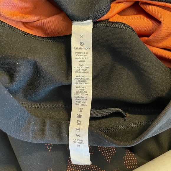 Lululemon Mapped Out High Rise Tight 28" *Camo Black/Brick Size 8 - Picture 5 of 6